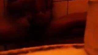 First the girl washed herself under the shower, then pleasured herself with her fingers