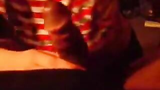 The sexy girl made a blowjob for her lover at home