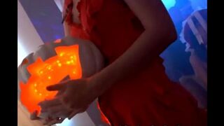 Halloween student party with a group sex orgy theme