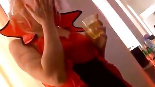 Halloween student party with a group sex orgy theme