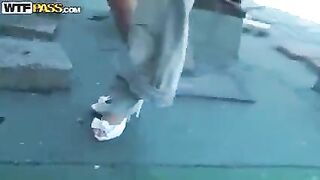 Tourist left his girl in the mountains and fucked a chick there