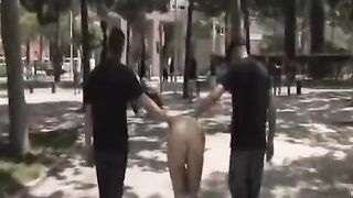 Group sex with young people in public, featuring intense blowjobs and action