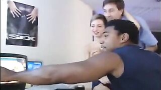 She was fucked by two guys, she could not refuse them