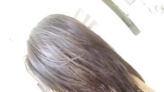 First-person sex with a young brunette, showcasing her natural charm and passion