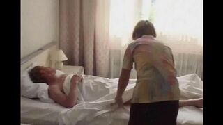 The girl was bored at home, so she fucked her sleeping father