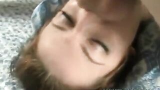 Girl puts the dick in her mouth and keeps it there for a while