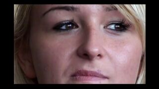 She got on her knees and started to suck the guy's cock in a bold move