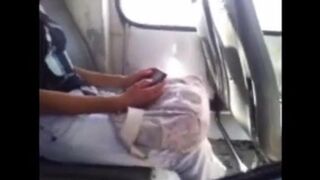 A handsome guy pulled his cock out and started jerking it in front of the girl