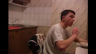 A hot mom gets fucked in the kitchen, it's really cool stuff