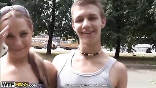 The guy licked the pussies of two hot girls