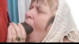 A black man with a huge dick fucks his beautiful grandmother