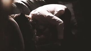 Romantic setting turns into a vulgar encounter at twilight in this steamy scene
