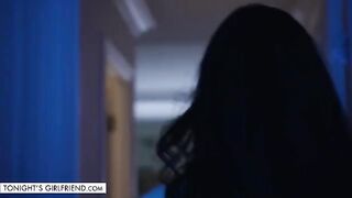 The hot Suttin wears sexy lingerie for her new fan and takes care of him