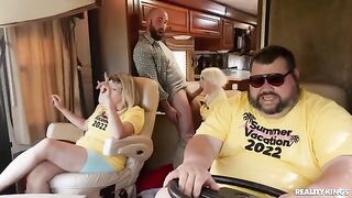 A hot girl hitchhiker gets a wild ride from a guy in his car