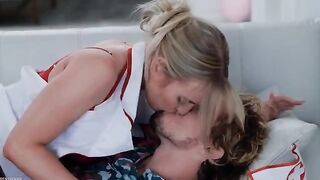 Nurses cross legs and squirt cum on the floor