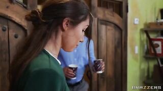 The man fucked business woman in pants during work