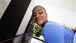 Masturbating bitch fucks in the office shadow
