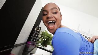 Masturbating bitch fucks in the office shadow