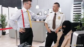 Bank robbers get fucked by slutty bank employees
