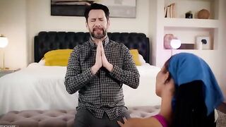 Pervert stepdad screwed Kira Noir after yoga classes