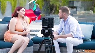 Natasha Nice gets her ass smashed during an interview