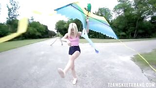 Babe caught a guy in the act, right in nature