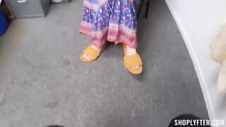 A repeat offender caught shoplifting in an unusual place
