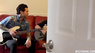 A dirty lesson from a busty brunette