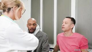 Two girls are having their way with a hot doctor in a steamy threesome
