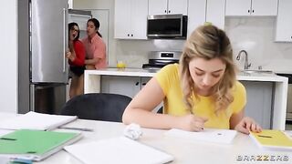 Tutor Tips & Big Natural Tits - unforgettable threesome with big tits