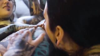 Girl uses a strap-on for anal sex with her lesbian girlfriend in HD