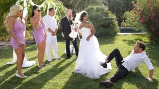 The bride went on a debauched honeymoon and fucked with all the guys