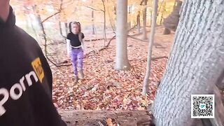 A couple enjoys a romantic walk and sex in the park