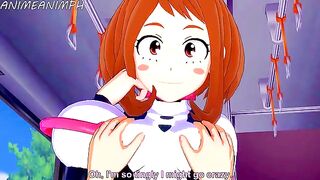 Deku fucks Ochaco in a steamy scene from My Hero Academia henti