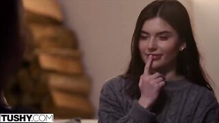 Two gorgeous babes, Talia and Stefany, enjoy an intense anal threesome with TUSHY