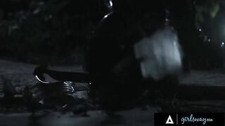 Thirsty Huntress Bangs Big-Titted MILFs in a Post-Apocalyptic Wasteland