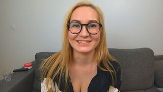Hot casting with a girl on the streets of the Czech Republic, raw and real