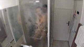 Girl didn't let me wash in peace, passionate shower sex