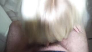 A red-haired Russian beauty gave a blowjob to her famous visitor