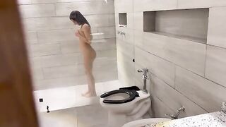 The couple enjoyed each other passionately in the shower