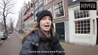 A cute girl was picked up on a walk and taken for sex
