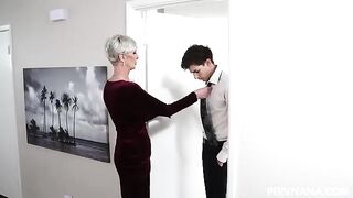 The bride's mother-in-law also wants to join the fun
