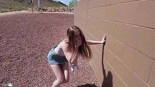 The guy gently fucked a young beautiful girl with long legs in an intimate scene
