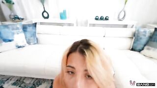 The guy penetrated her juicy ass with his cock