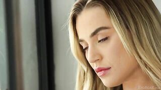 Passionate French kiss with a delicious girl, full of lust and desire