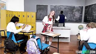 The girl passed the exam with flying colors literally