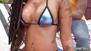 Her mouth is as black as coal, perfectly suited for a big dick