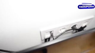 A wife with a big hole is cheating on her husband with a handyman in HD