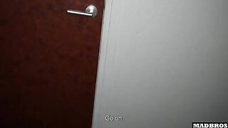 A Spanish girl invited us to the toilet again for some intense action