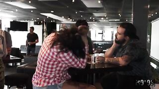 Not in public, but the girl made a blowjob right in the club